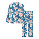 Hibiscus Pattern Print Design 02 Women's Long Pajama Set