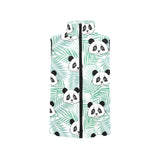 Panda pattern tropical leaves background Women's Padded Vest