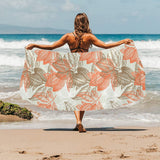 Cocoa beans Cocoa tree pattern Beach Towel