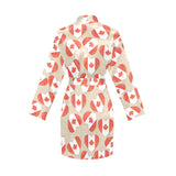 Canada Pattern Print Design 01 Women's Long Sleeve Belted Night Robe