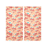 Camper Van Pattern Print Design 03 Gauze Curtain