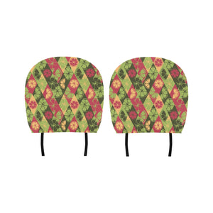 Cool Geometric lime pattern Car Headrest Cover