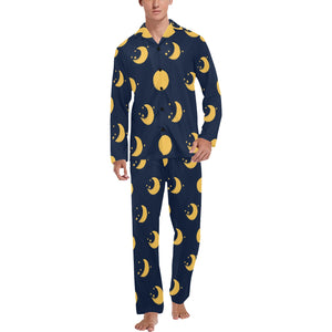 Moon star pattern Men's Long Pajama Set