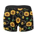 sunflower golden polygonal shapes Men's All Over Print Boxer Briefs Men's Underwear