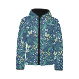 butterfly leaves pattern Kids' Boys' Girls' Padded Hooded Jacket