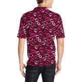 Lips Pattern Print Design 03 Men's All Over Print Polo Shirt