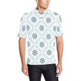 nautical steering wheel chain Men's All Over Print Polo Shirt