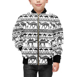 Camel polynesian tribal pattern Kids' Boys' Girls' Bomber Jacket