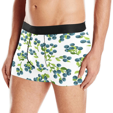 blueberry white background Men's All Over Print Boxer Briefs Men's Underwear