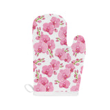 pink purple orchid pattern background Heat Resistant Oven Mitts