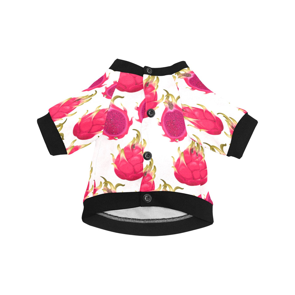 dragon fruits design pattern All Over Print Pet Dog Round Neck Fuzzy Shirt