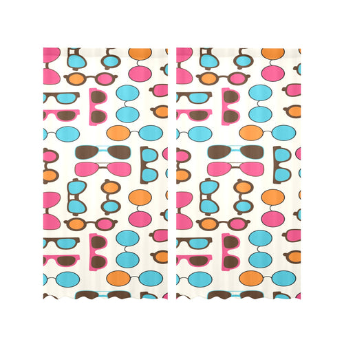 Sun Glasses Pattern Print Design 03 Gauze Curtain