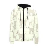 Little young goat pattern Men's Padded Hooded Jacket