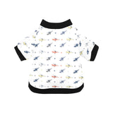 Cute helicopter star pattern All Over Print Pet Dog Round Neck Fuzzy Shirt