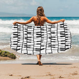 Piano Pattern Print Design 03 Beach Towel
