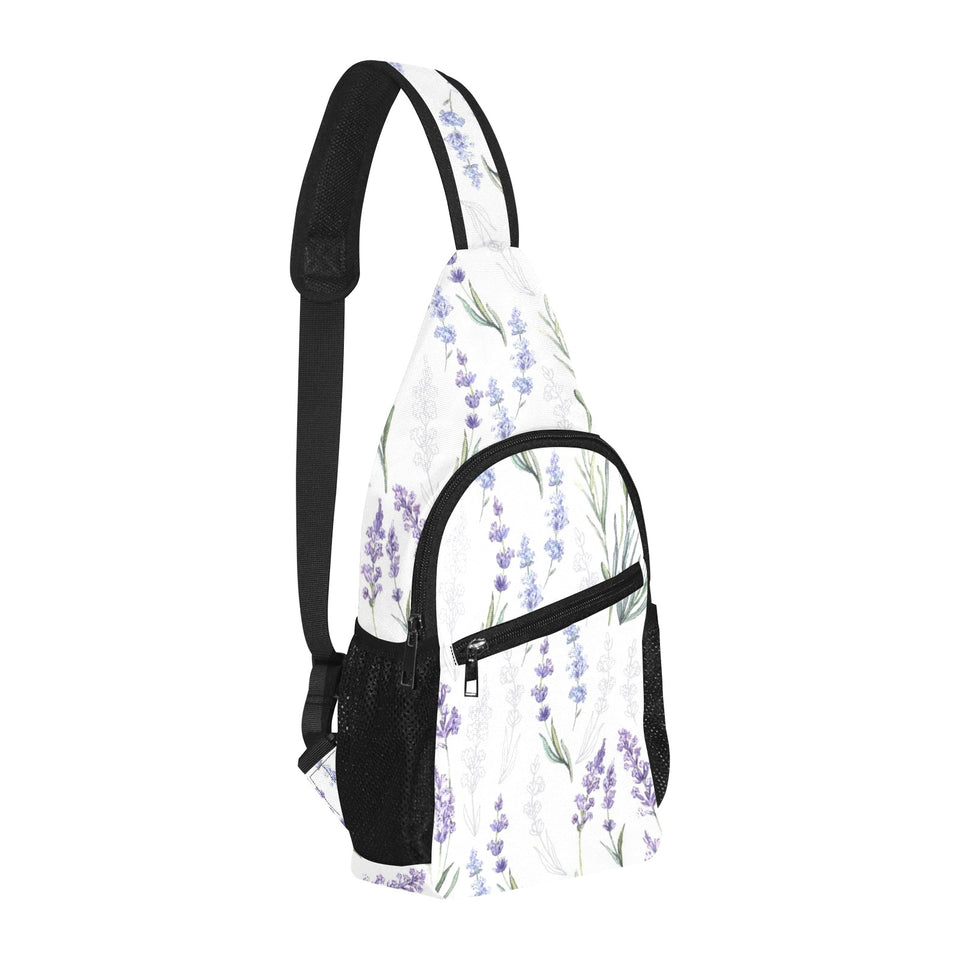 Hand painting Watercolor Lavender All Over Print Chest Bag
