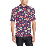 British Pattern Print Design 02 Men's All Over Print Polo Shirt