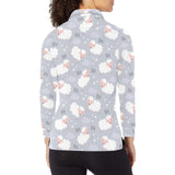 Sweet dreams sheep pattern Women's Long Sleeve Polo Shirt