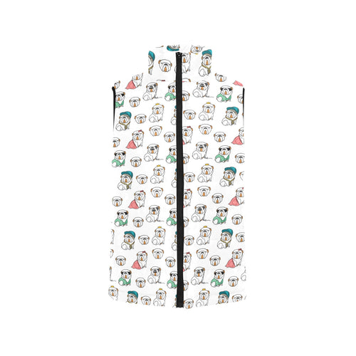 English Bulldog Pattern Print Design 03 Men's Padded Vest