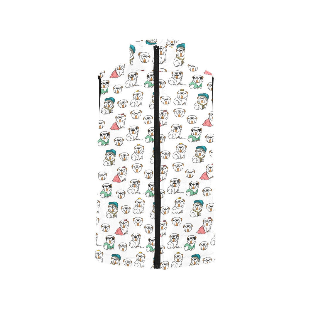 English Bulldog Pattern Print Design 03 Men's Padded Vest