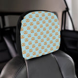 Pretzels Pattern Print Design 03 Car Headrest Cover