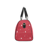 Christmas tree star snow red background Travel Bag