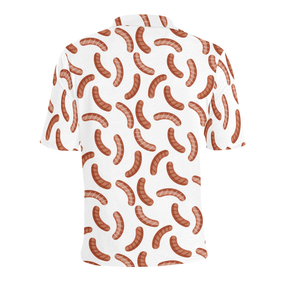 Sausage Pattern Print Design 04 Men's All Over Print Polo Shirt