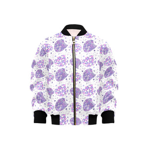 Hedgehog Pattern Print Design 05 Kids' Boys' Girls' Bomber Jacket