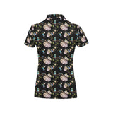 Hummingbird Pattern Print Design 03 Women's All Over Print Polo Shirt
