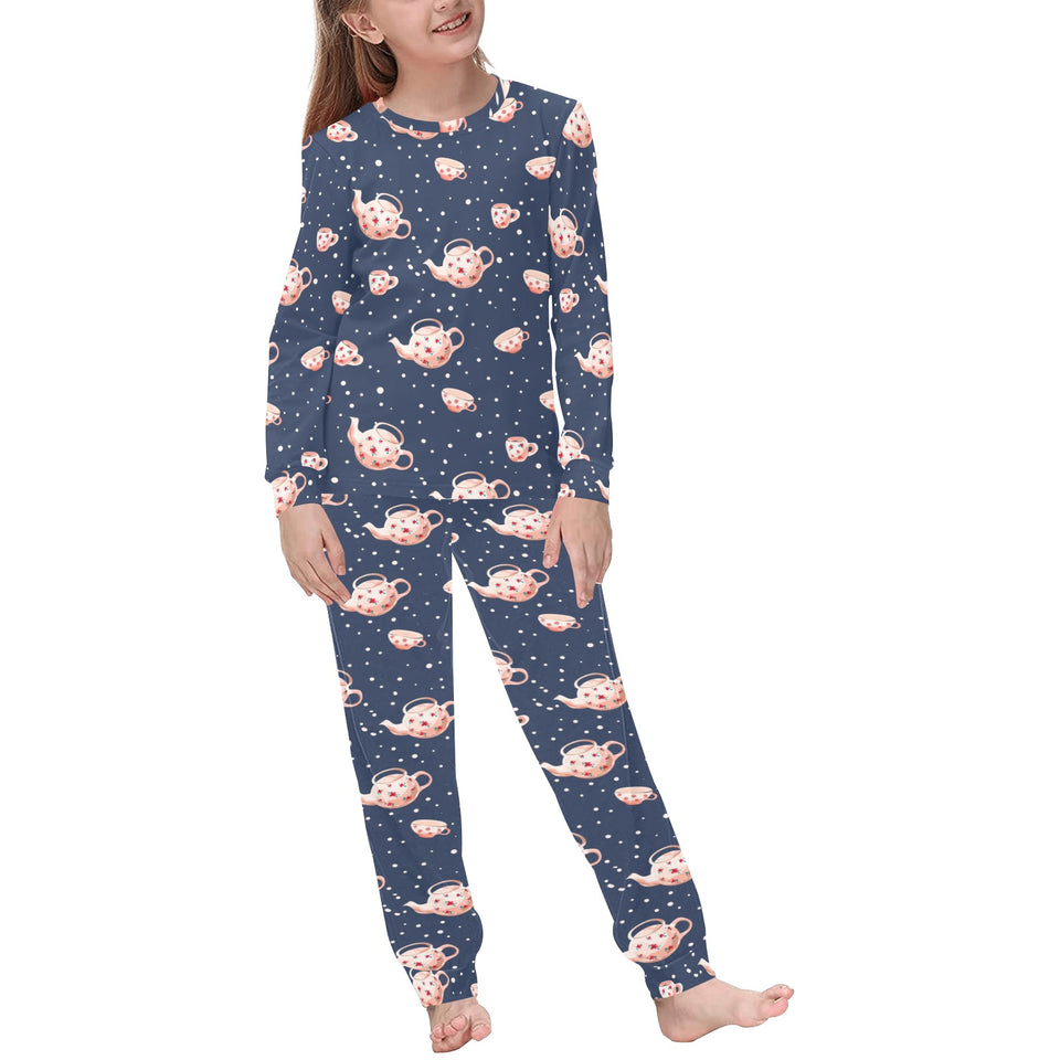 Tea pots Pattern Print Design 04 Kids' Boys' Girls' All Over Print Pajama Set