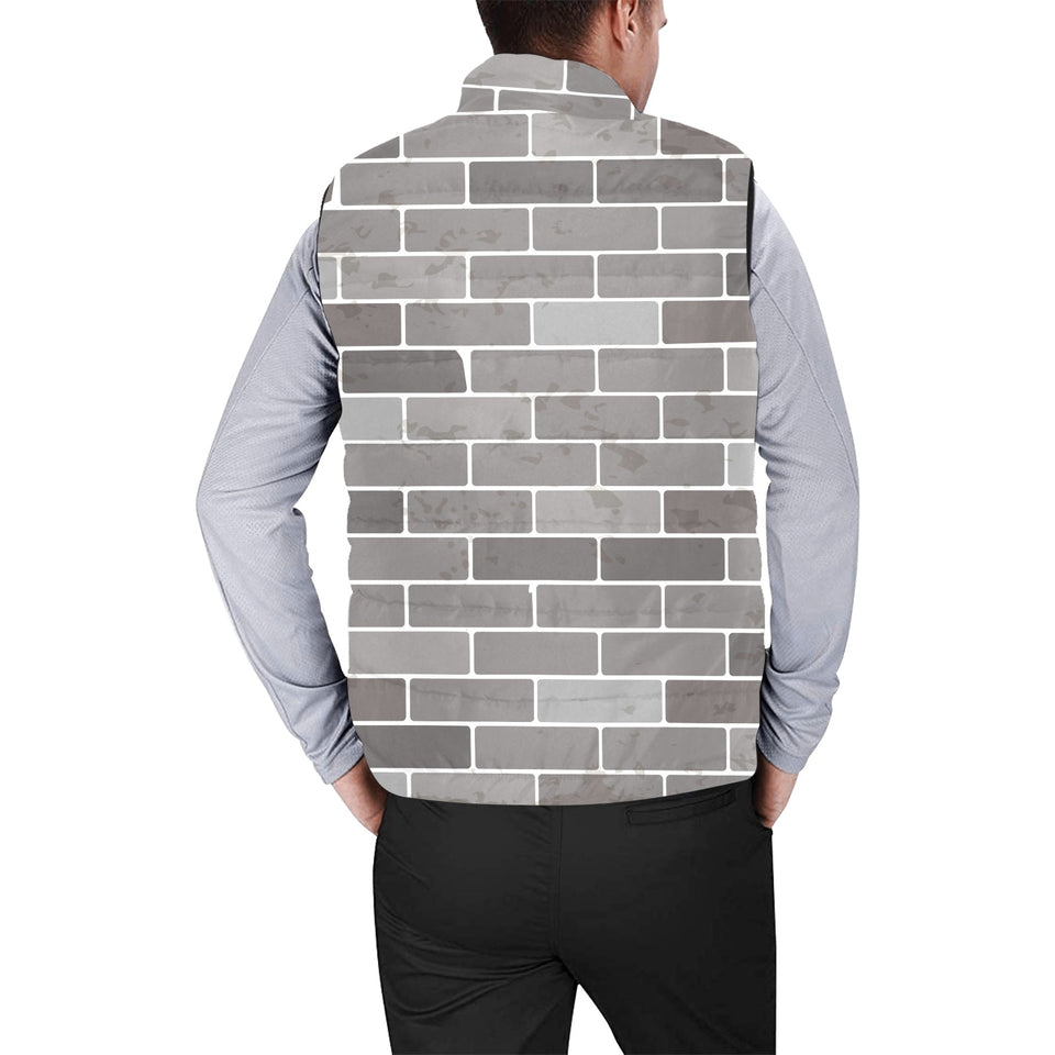 Brick Printed Pattern Print Design 05 Men's Padded Vest