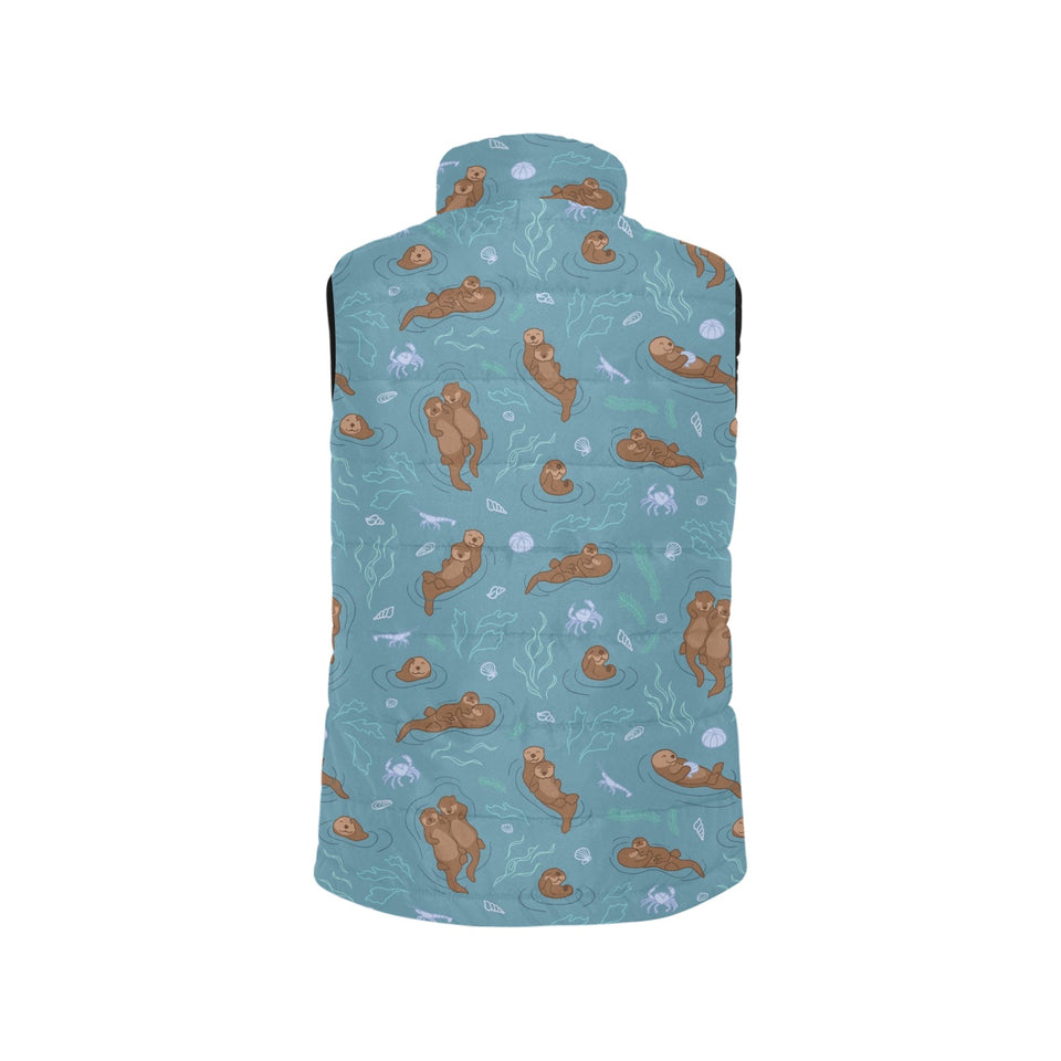 Sea otters pattern Women's Padded Vest