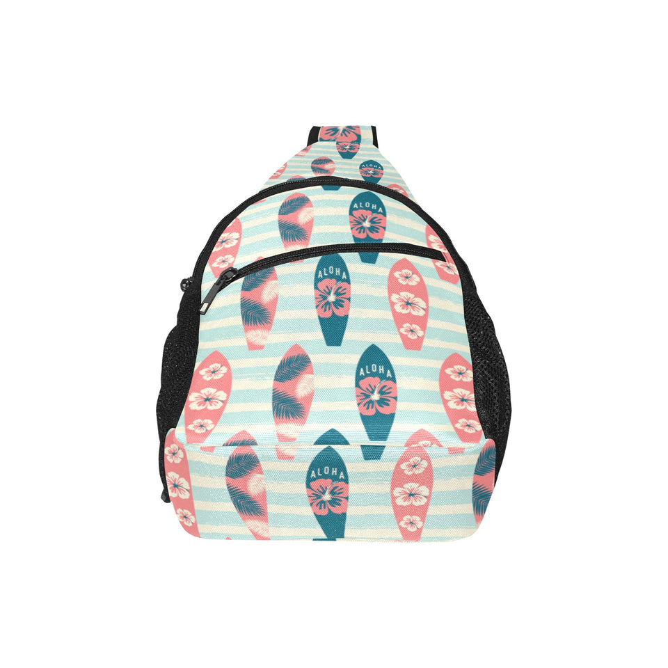 Surfboard Pattern Print Design 02 All Over Print Chest Bag