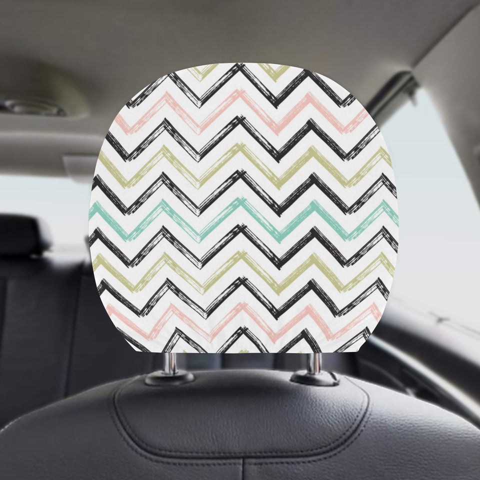 zigzag chevron paint pattern Car Headrest Cover