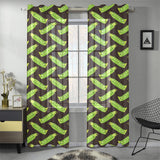 Green Peas Pattern Print Design 05 Gauze Curtain