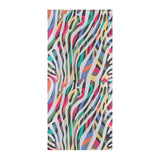 Colorful zebra skin pattern Beach Towel