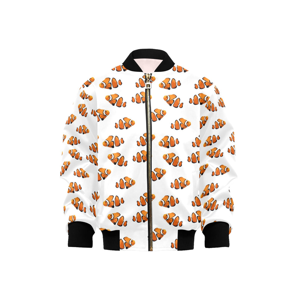 Clown Fish Pattern Print Design 03 Kids' Boys' Girls' Bomber Jacket