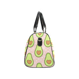 Avocado heart pink background Travel Bag