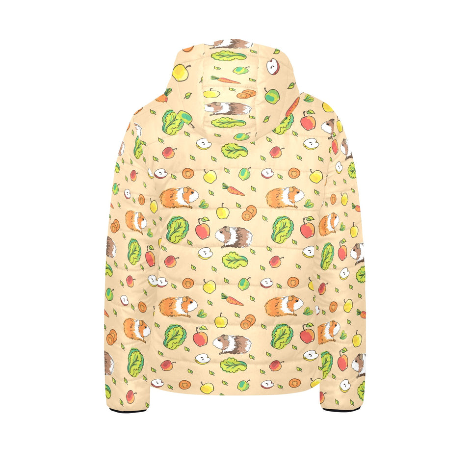 Guinea Pig Pattern Print Design 05 Kids' Boys' Girls' Padded Hooded Jacket