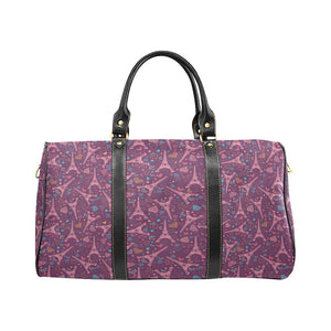 Eiffel Tower Heart Pattern Print Design 04 Travel Bag
