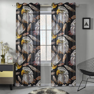 Eagle Pattern Print Design 05 Gauze Curtain