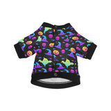 Colorful halloween background All Over Print Pet Dog Round Neck Fuzzy Shirt