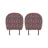 Tea pots Pattern Print Design 01 Car Headrest Cover