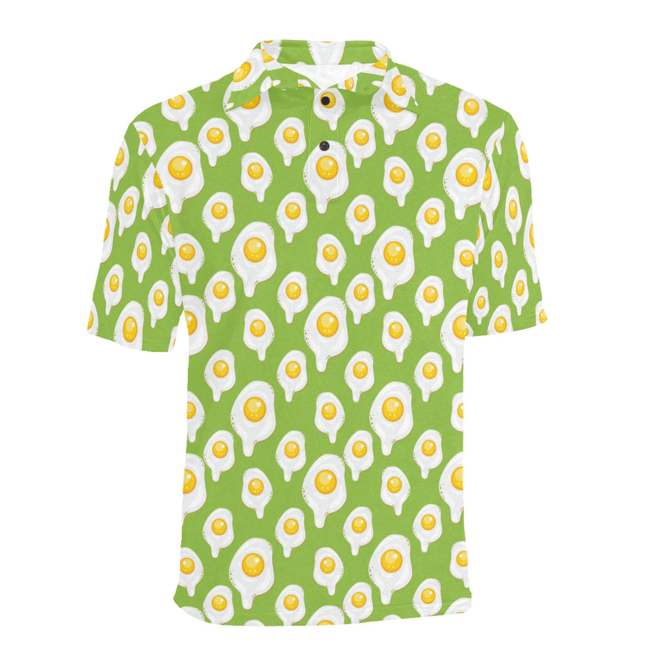 Fried Eggs Pattern Print Design 01 Men's All Over Print Polo Shirt