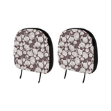 Garlic bulb dark background Car Headrest Cover