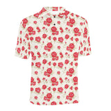 Rose Pattern Print Design 01 Men's All Over Print Polo Shirt