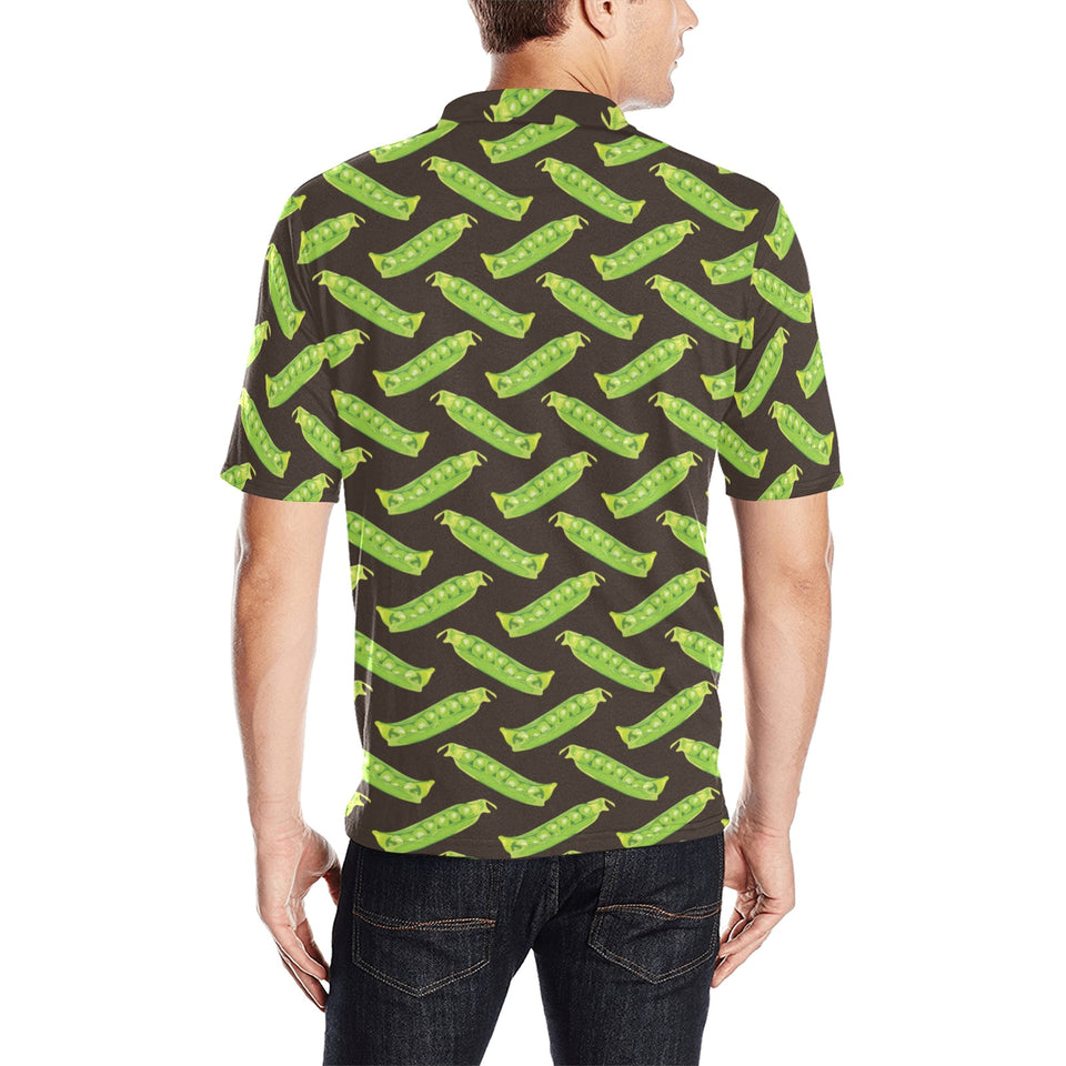Green Peas Pattern Print Design 05 Men's All Over Print Polo Shirt