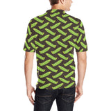 Green Peas Pattern Print Design 05 Men's All Over Print Polo Shirt