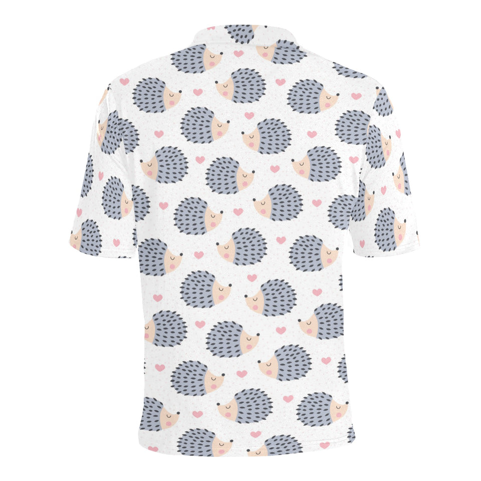 Hedgehog Pattern Print Design 04 Men's All Over Print Polo Shirt