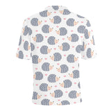 Hedgehog Pattern Print Design 04 Men's All Over Print Polo Shirt